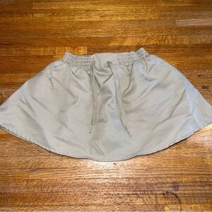 Eddie Bauer School Girl 5T Khaki Elastic Drawstring Short Lined Skater Skort